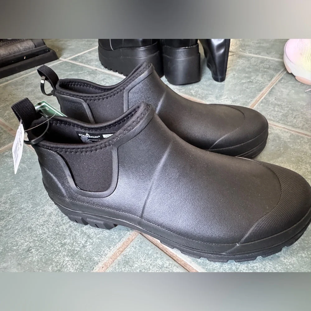 Men’s Black Staheekum Ankle Rain Boot size 12